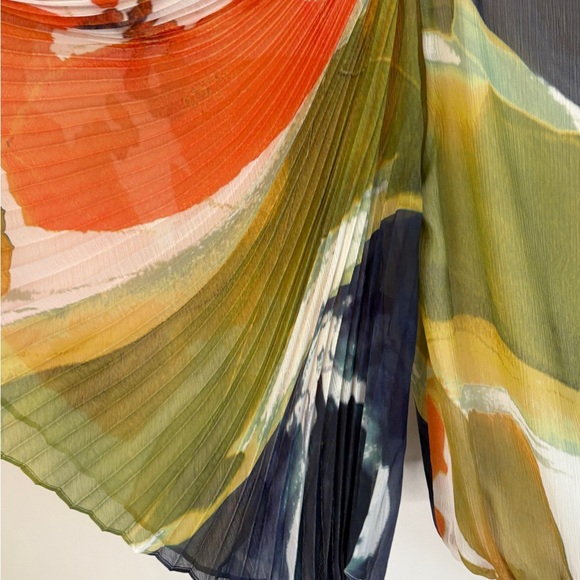 Alice & Olivia Multicolor Pleated Women's Top - Picture 3 of 7